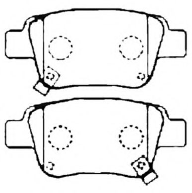Комплект тормозных колодок, дисковый тормоз ASVA AKD-1258