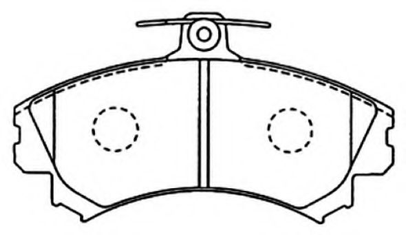 Комплект тормозных колодок, дисковый тормоз ASVA AKD-1283