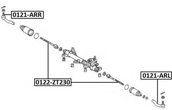 Наконечник поперечной рулевой тяги ASVA 0121-ARL