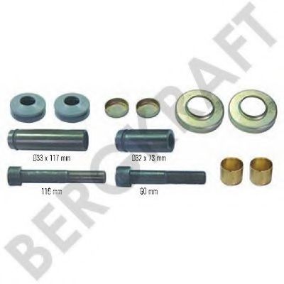 Ремкомплект, тормозной суппорт BERGKRAFT BK1613002AS