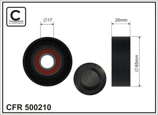 Натяжной ролик, поликлиновой  ремень CAFFARO 500210