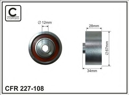 Паразитный / ведущий ролик, поликлиновой ремень CAFFARO 227-108