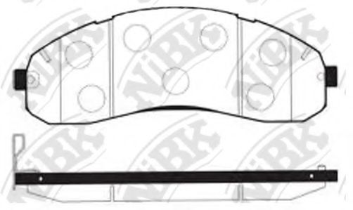 Комплект тормозных колодок, дисковый тормоз NiBK PN13053