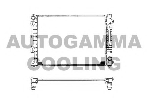 Радиатор, охлаждение двигателя AUTOGAMMA 102028