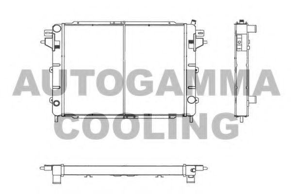 Радиатор, охлаждение двигателя AUTOGAMMA 102237