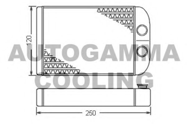Теплообменник, отопление салона AUTOGAMMA 104349