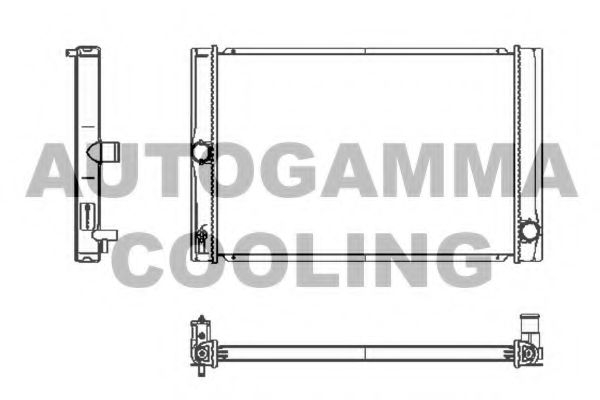 Радиатор, охлаждение двигателя AUTOGAMMA 105178
