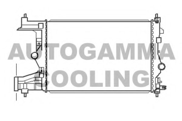 Радиатор, охлаждение двигателя AUTOGAMMA 105444