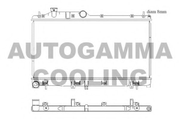 Радиатор, охлаждение двигателя AUTOGAMMA 105932