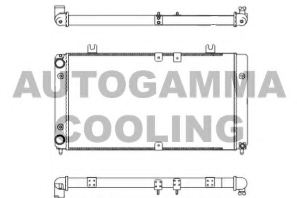 Радиатор, охлаждение двигателя AUTOGAMMA 107372