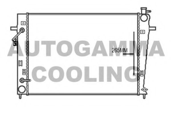 Радиатор, охлаждение двигателя AUTOGAMMA 107376