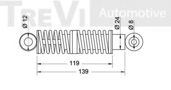 Амортизатор, поликлиновой ремень TREVI AUTOMOTIVE TA1184
