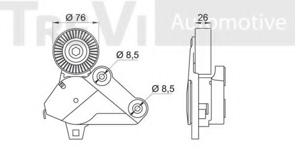 Натяжная планка, поликлиновой ремень TREVI AUTOMOTIVE A1311