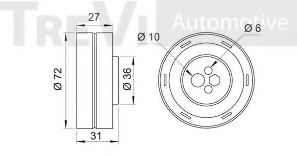Натяжной ролик, ремень ГРМ FEBI BILSTEIN 7710