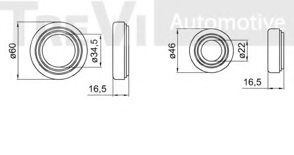 Комплект подшипника ступицы колеса TREVI AUTOMOTIVE 60031