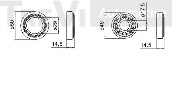 Комплект подшипника ступицы колеса TREVI AUTOMOTIVE 40251