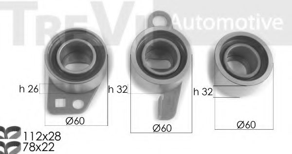 Комплект ремня ГРМ TREVI AUTOMOTIVE KD1368