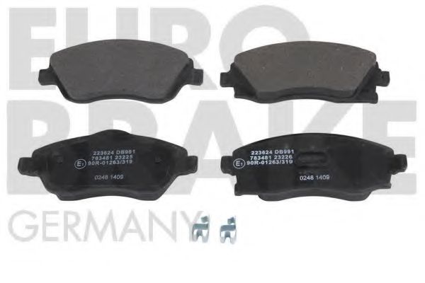 Комплект тормозных колодок, дисковый тормоз EUROBRAKE 5502223624