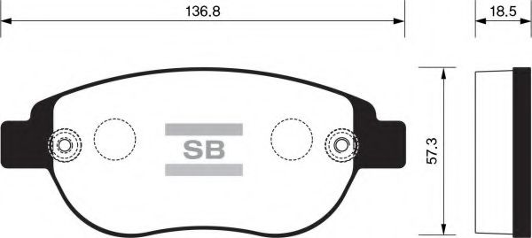 Комплект тормозных колодок, дисковый тормоз FI.BA FBP2073