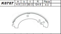 Комплект тормозных колодок ASIMCO K8787
