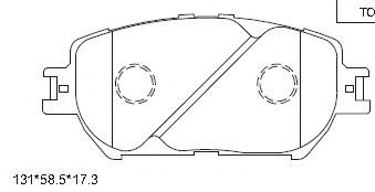 Комплект тормозных колодок, дисковый тормоз ASIMCO KD2739