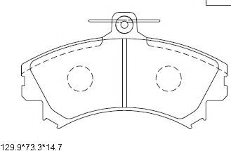 Комплект тормозных колодок, дисковый тормоз ASIMCO KD4727