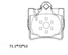 Комплект тормозных колодок, дисковый тормоз ASIMCO KD7739