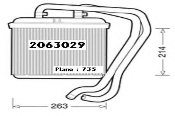 Теплообменник, отопление салона ORDONEZ 2063029