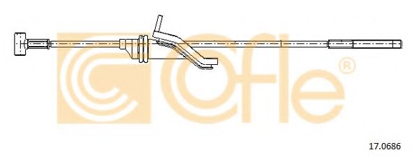 Трос, стояночная тормозная система COFLE 17.0686