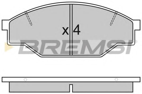 Комплект тормозных колодок, дисковый тормоз BREMSI BP2322