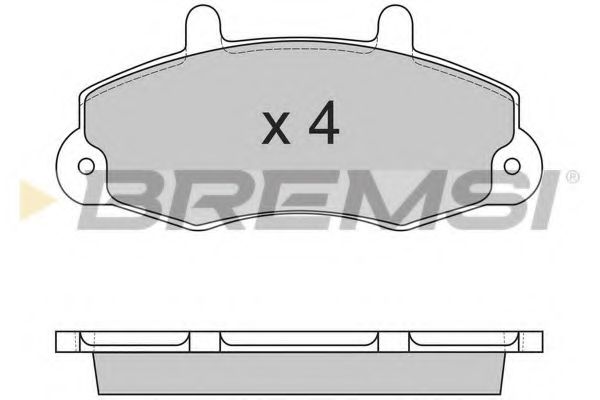 Комплект тормозных колодок, дисковый тормоз BREMSI BP2525
