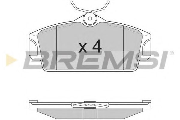 Комплект тормозных колодок, дисковый тормоз BREMSI BP2862