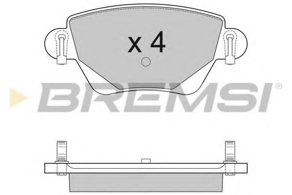 Комплект тормозных колодок, дисковый тормоз BREMSI BP2927