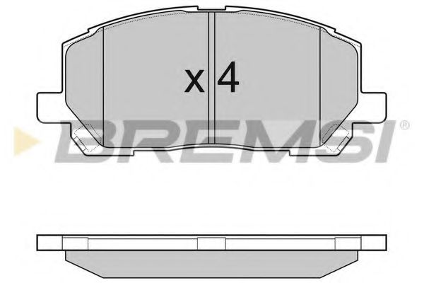 Комплект тормозных колодок, дисковый тормоз BREMSI BP2989