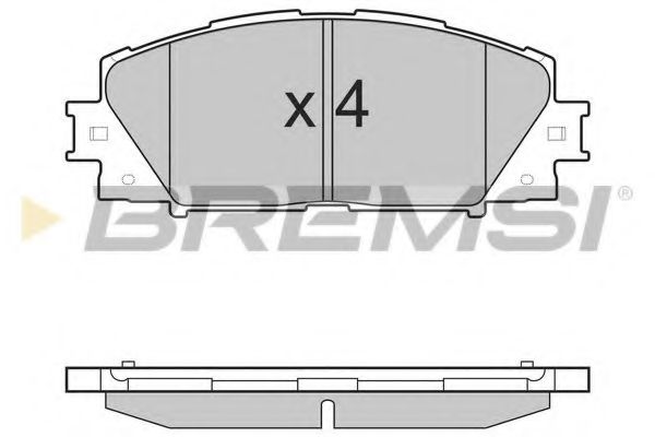 Комплект тормозных колодок, дисковый тормоз BREMSI BP3498