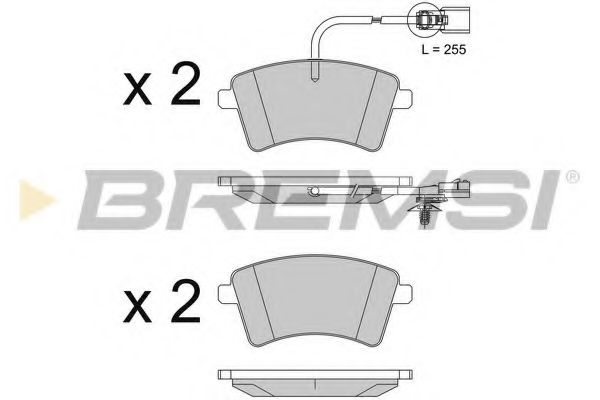 Комплект тормозных колодок, дисковый тормоз BREMSI BP3562