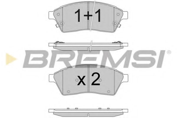 Комплект тормозных колодок, дисковый тормоз BREMSI BP3595