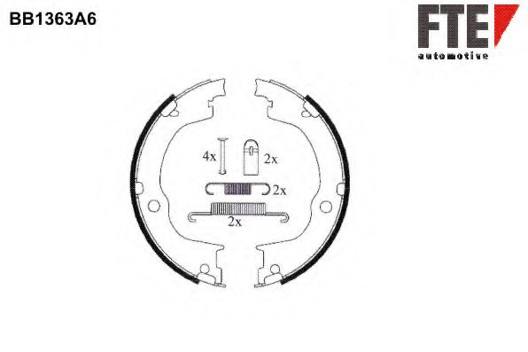 Комплект тормозных колодок, стояночная тормозная система FTE BB1363A6