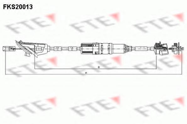 Трос, управление сцеплением FTE FKS20013