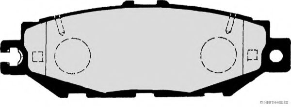 Комплект тормозных колодок, дисковый тормоз HERTH+BUSS JAKOPARTS 21786