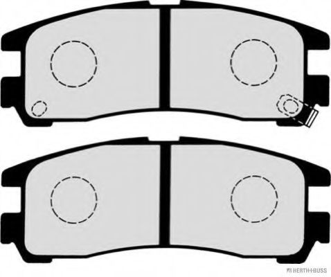 Комплект тормозных колодок, дисковый тормоз HERTH+BUSS JAKOPARTS 21708
