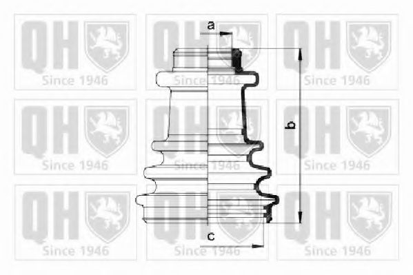 Комплект пылника, приводной вал QUINTON HAZELL QJB110