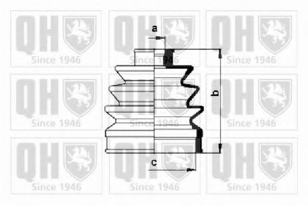 Комплект пылника, приводной вал QUINTON HAZELL QJB127