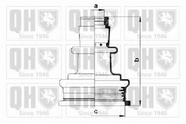 Комплект пылника, приводной вал QUINTON HAZELL QJB257