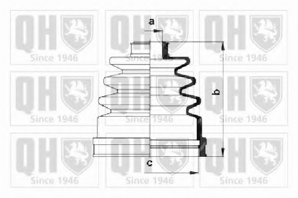 Комплект пылника, приводной вал QUINTON HAZELL QJB280