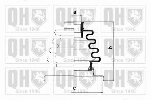 Комплект пылника, приводной вал QUINTON HAZELL QJB294