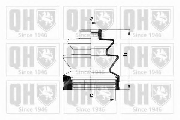 Комплект пылника, приводной вал QUINTON HAZELL QJB461