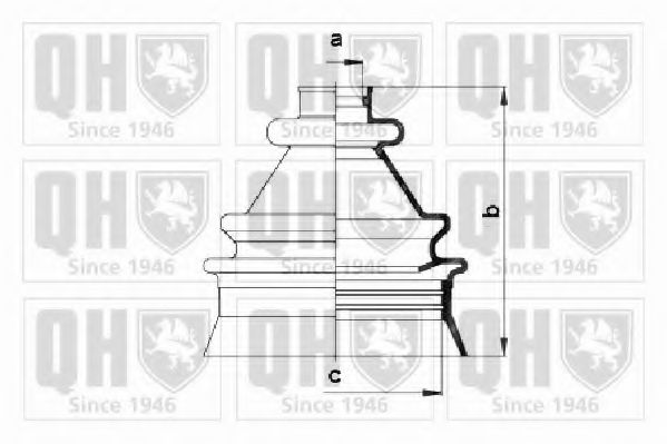Комплект пылника, приводной вал QUINTON HAZELL QJB492