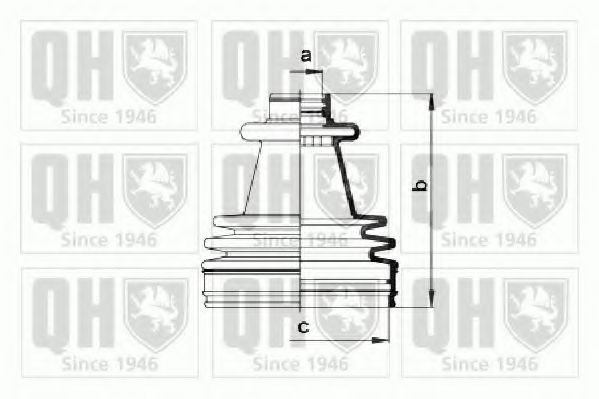 Комплект пылника, приводной вал QUINTON HAZELL QJB748