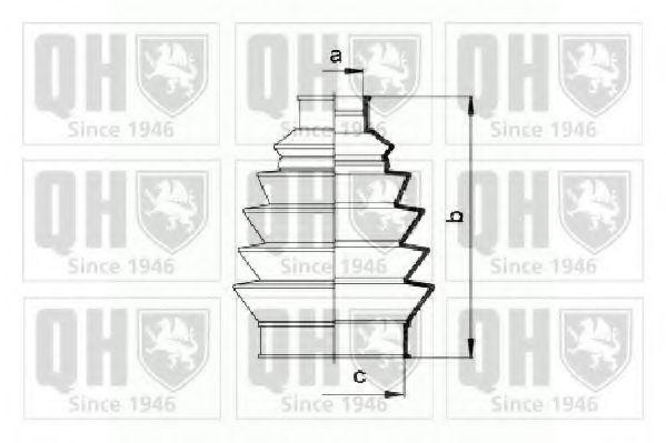 Комплект пылника, приводной вал QUINTON HAZELL QJB756